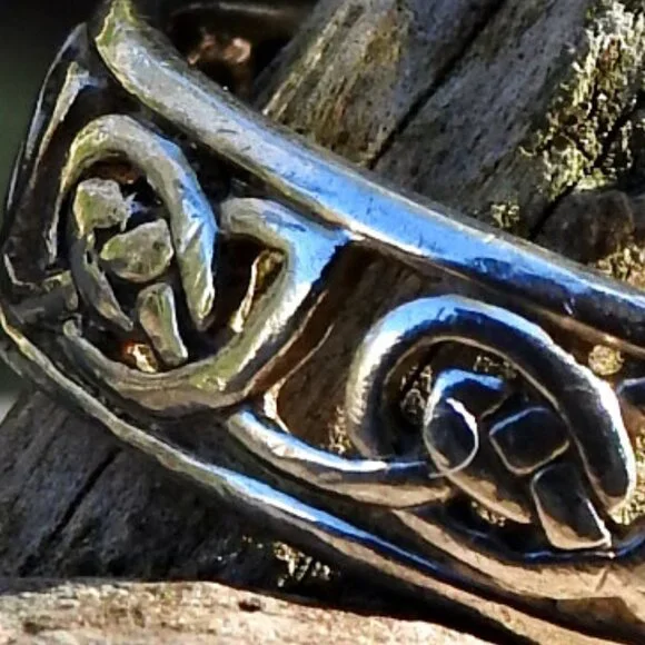 2/$13 Celtic Sterling Silver Ring Band Size 4.75 - Picture 3 of 5